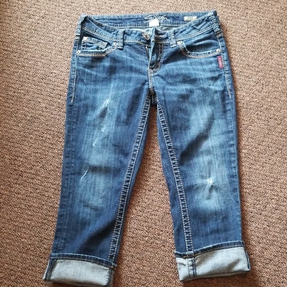 Silver Jeans Pants - Silver capris  size 27
